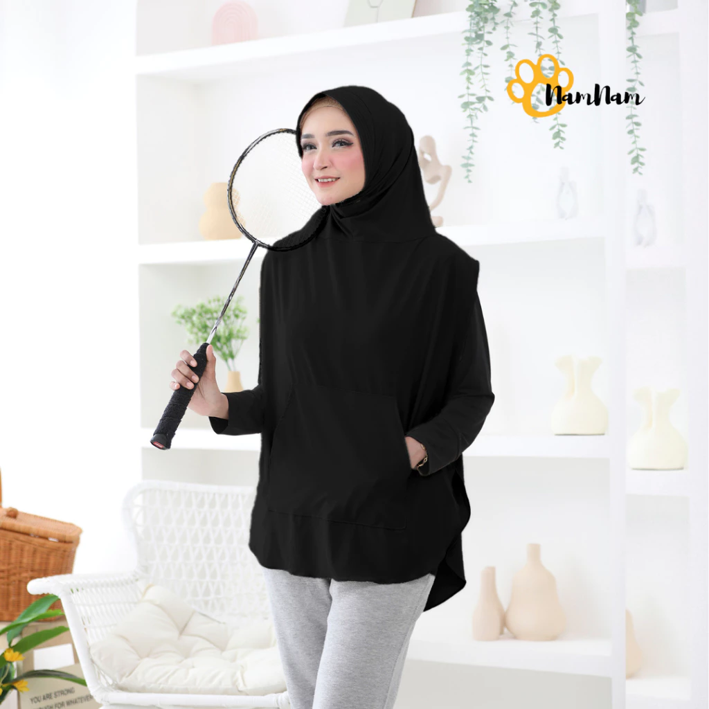 Hijab Sport Saku Kerudung Olahraga Sporty Zeeba Sport Saku