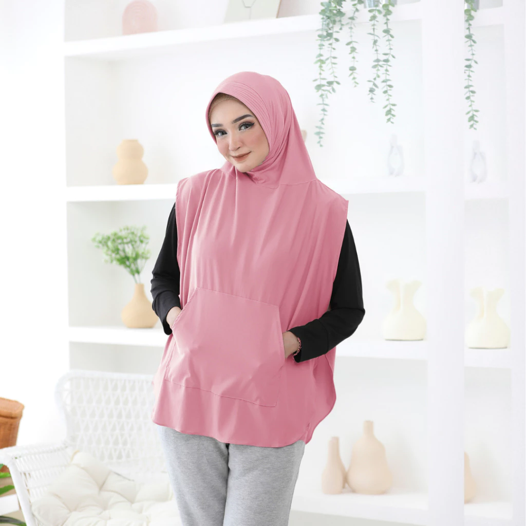 Hijab Sport Saku Kerudung Olahraga Sporty Zeeba Sport Saku - Gambar 4